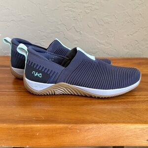 Ryka re‎ zorb lite women’s size 7 1/2 echo knit navy pull on shoe